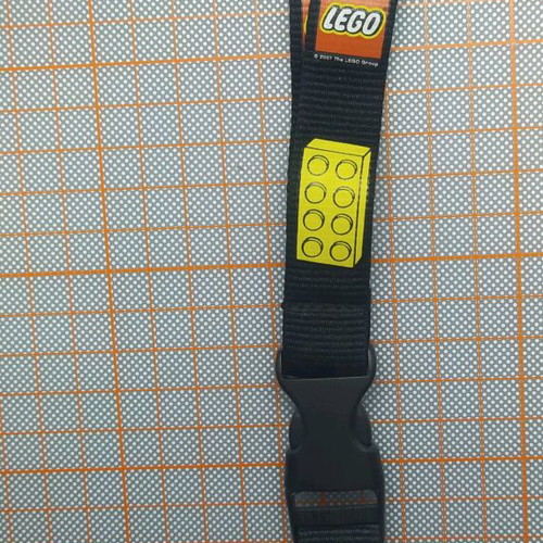 Lego lanyard rare new, black with multicolor designs