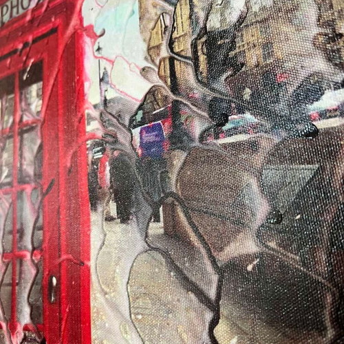 Canvas painting of London 40x39.5 used