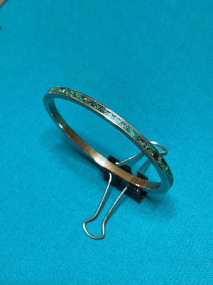Bracelet with malachite new, bronze