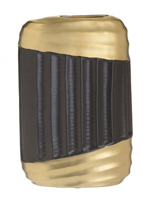 Decorative ceramic vase new, gold 15x6.5x23cm Inart
