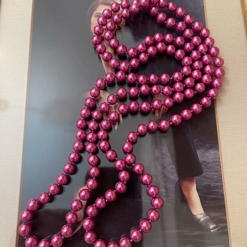 Vintage necklace with pearls 64 cm like new