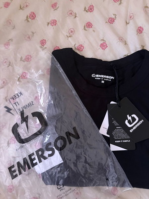 Emerson t-shirt new, black, organic cotton, size M