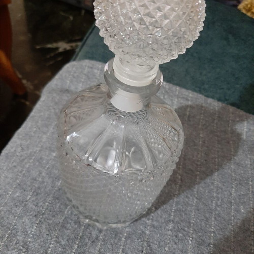 Glass carafe vintage for liqueur, wine or decoration