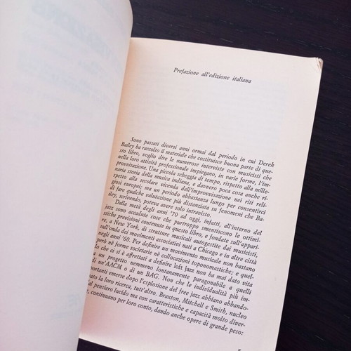 L'Improvvisazione Derek Bailey book used, Italian