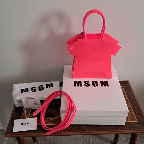 MSGM Tote Bag new, fuchsia synthetic material