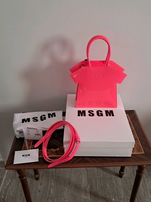 MSGM Tote Bag new, fuchsia synthetic material