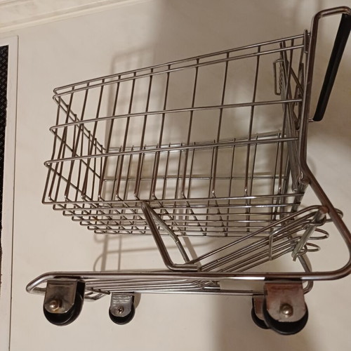 Decorative shopping cart stainless steel like new