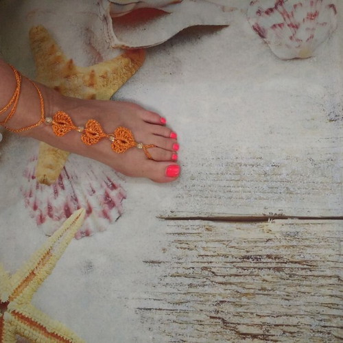 Barefoot jewelry for the feet, handmade. Brand new.