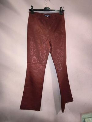 Red Catwalks bell-bottom pants with roses like new