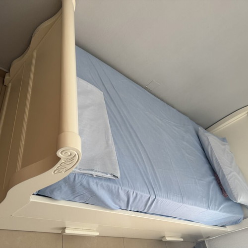 Wooden bed 1.90x1.00 with storage and Media Storm mattress