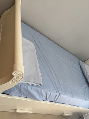 Wooden bed 1.90x1.00 with storage and Media Storm mattress