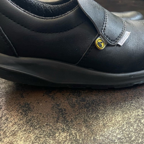 Giasco Medina S2 safety shoes used, black slip-on