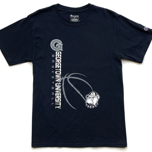 Champion men's Georgetown Hoyas Basketball T-Shirt blue like new, size S