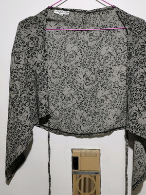 Misto Seta Bolero/Scarf Women M Gray Silk like new