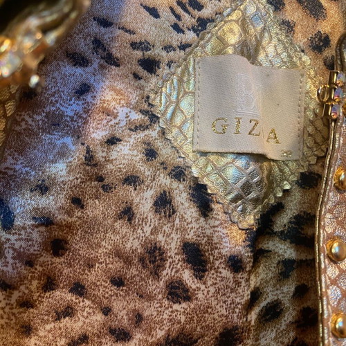 Gizia leather jacket used, gold, size S