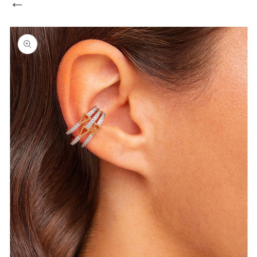 Valentina Feragni 925 earcuff earring new, gold and silver