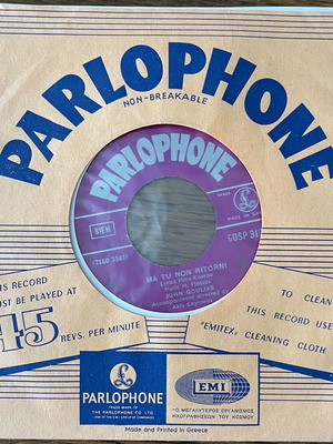 Mimis Plessas John Goulias Ma Tu Non Ritorni 45 used record 1966