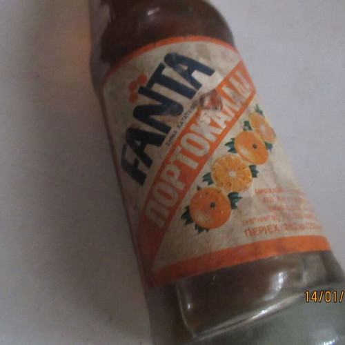 Fanta closed soda bottle orange soda from the 70s new