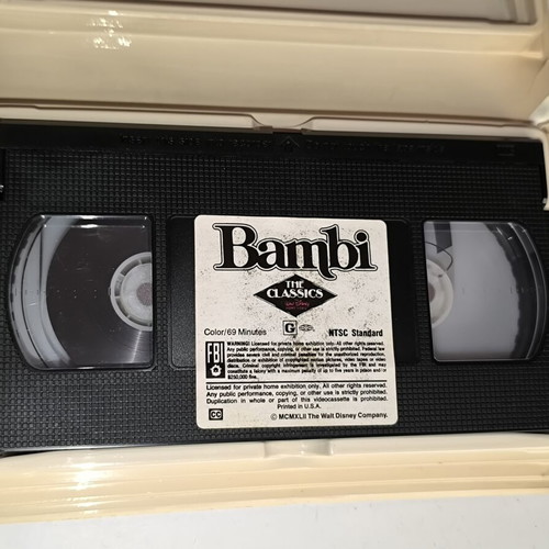 Bambi VHS video cassette used, Walt Disney classics, English