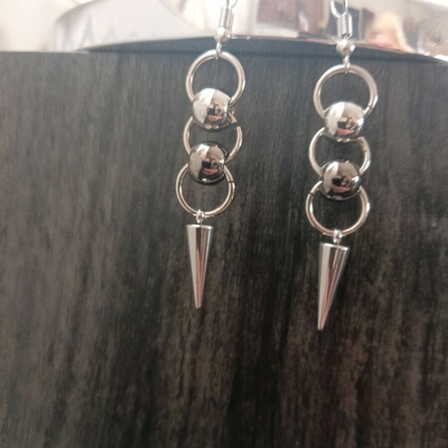 Stainless Steel Bracelet and Earrings Set like new, hypoallergenic silver