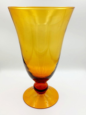 Amber-colored vase used decorative flowerpot