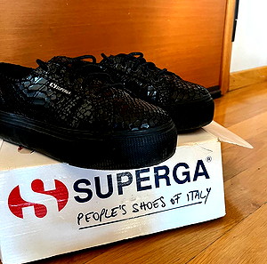 Black superga animal print νούμερο 37