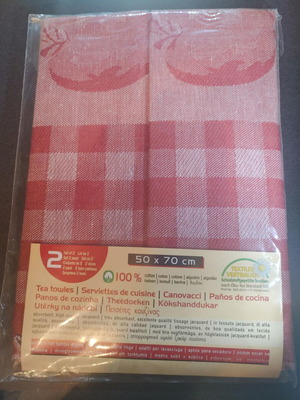 Kitchen towels new, set of 2, 50 x 70 cm, 100% cotton