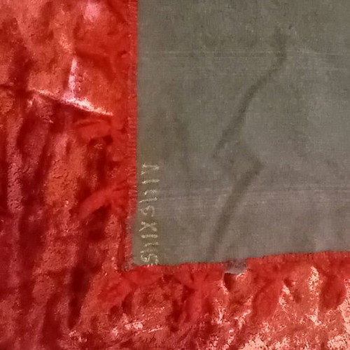 Vintage velvet tablecloth 140x140 red like new