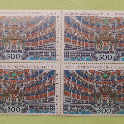 German 1998 first day cover stamp block, Bonn postmark
