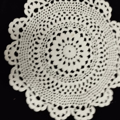 Handmade embroidered crochet doilies like new