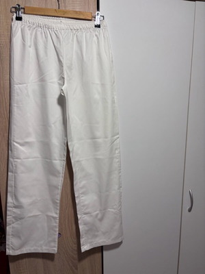Scrubs small nurse pants white like new with elastic waist