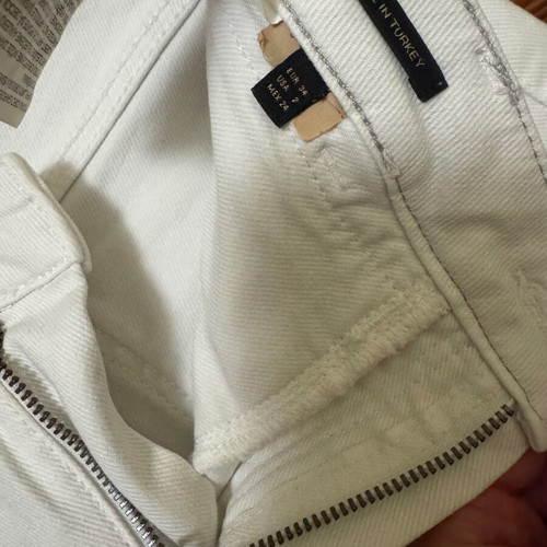 Massimo Dutti women's white bell-bottom pants like new, size 34