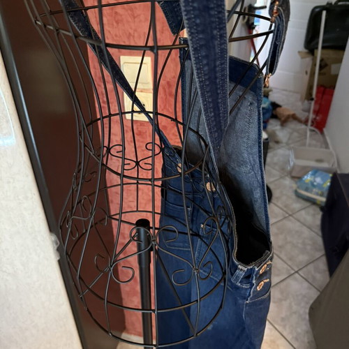 Denim dungarees with straps blue, like new