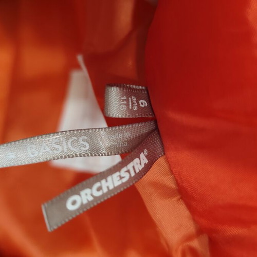 Orchestra sleeveless windbreaker vest like new, orange, ages 4-5
