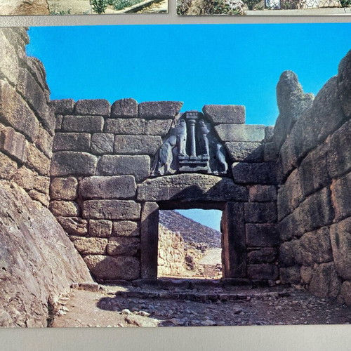 Collectible postcards Peloponnese 5 pieces like new, 1970