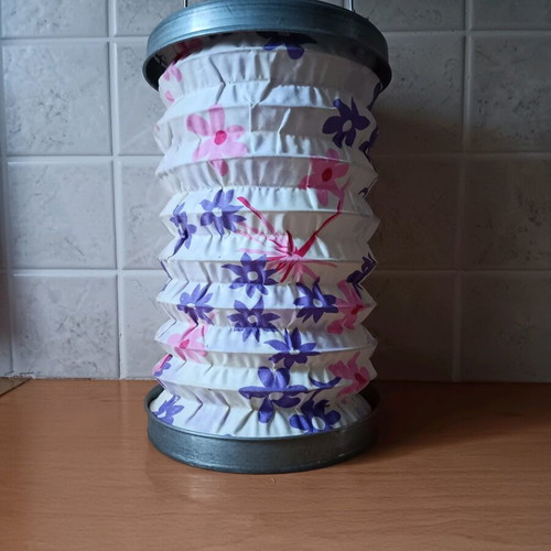 Lantern made of cotton fabric and metal new with star patterns
