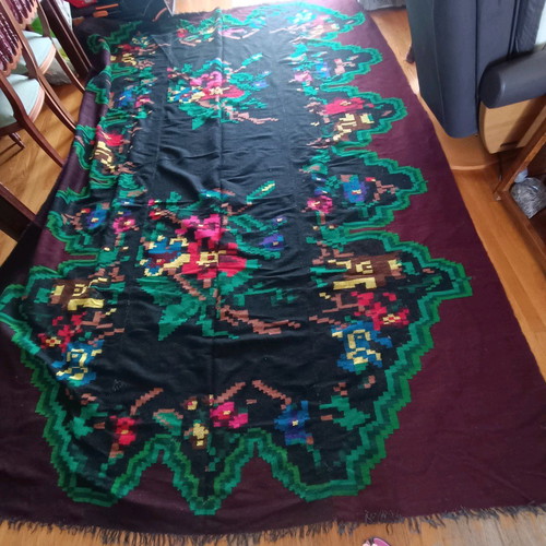 Handmade wool woven loom rug like new 250 x 360