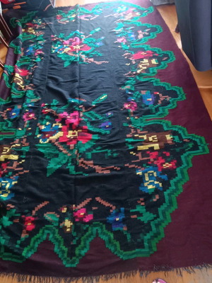 Χειροποίητο μάλλινο υφαντό αργαλειού σε άψογη κατάσταση 250 x 360