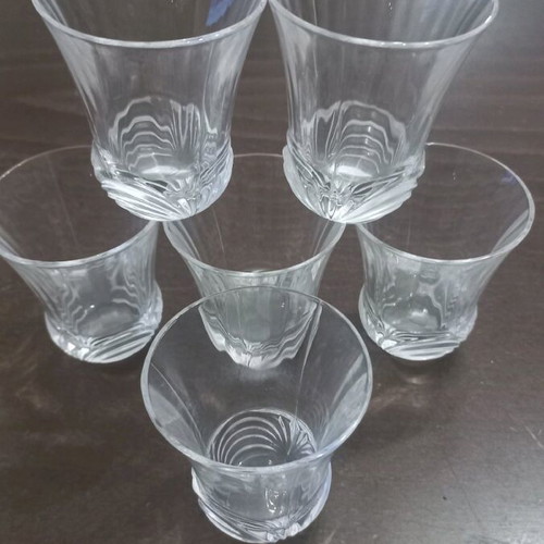 Liqueur glasses new, set of 6 with design