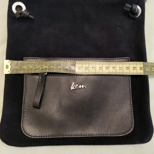 KEM crossbody bag new, black suede and leather