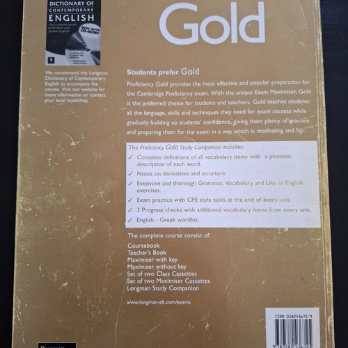 Proficiency Gold used 3 books for English learning