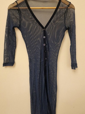 Women's transparent cardigan dress with buttons size S blue like new