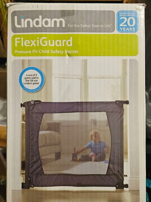 Flexiguard πόρτα ασφαλείας από Lindam σαν καινούργιο, δίχτυ περιορισμού χώρου για παιδιά