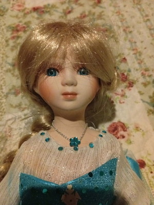 Porcelain doll 44cm like new