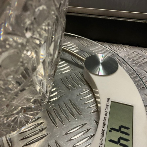 Bohemian hand-carved crystal vase, like new