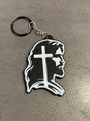 Jesus Keychain with Cross new