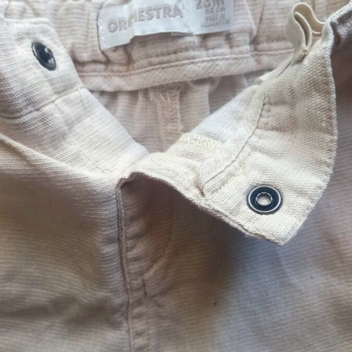 Orchestra toddler pants and bermuda shorts set, beige and blue