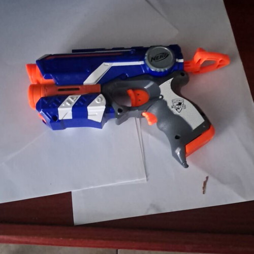Nerf Fire Strike blaster used
