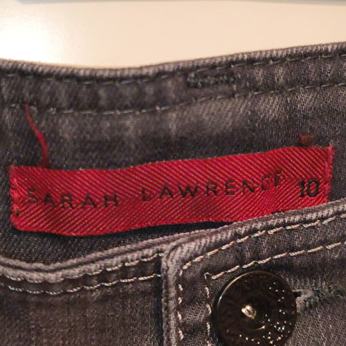 Sarah Lawrence denim skirt used, straight cut, dark blue and grey, size M