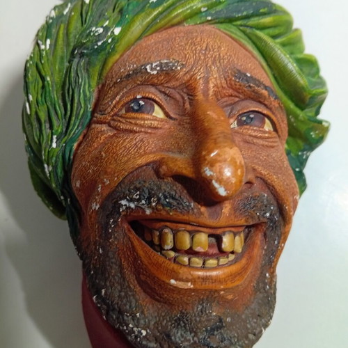 Bossons England vintage chalkware character heads, set of 4